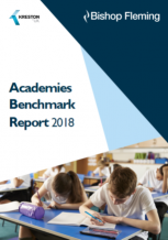 The cover of the academies benchmark report 2018
